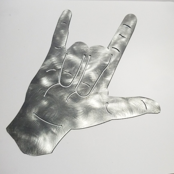 Office Salemetal I Love You Hand Sign In Asl Poshmark